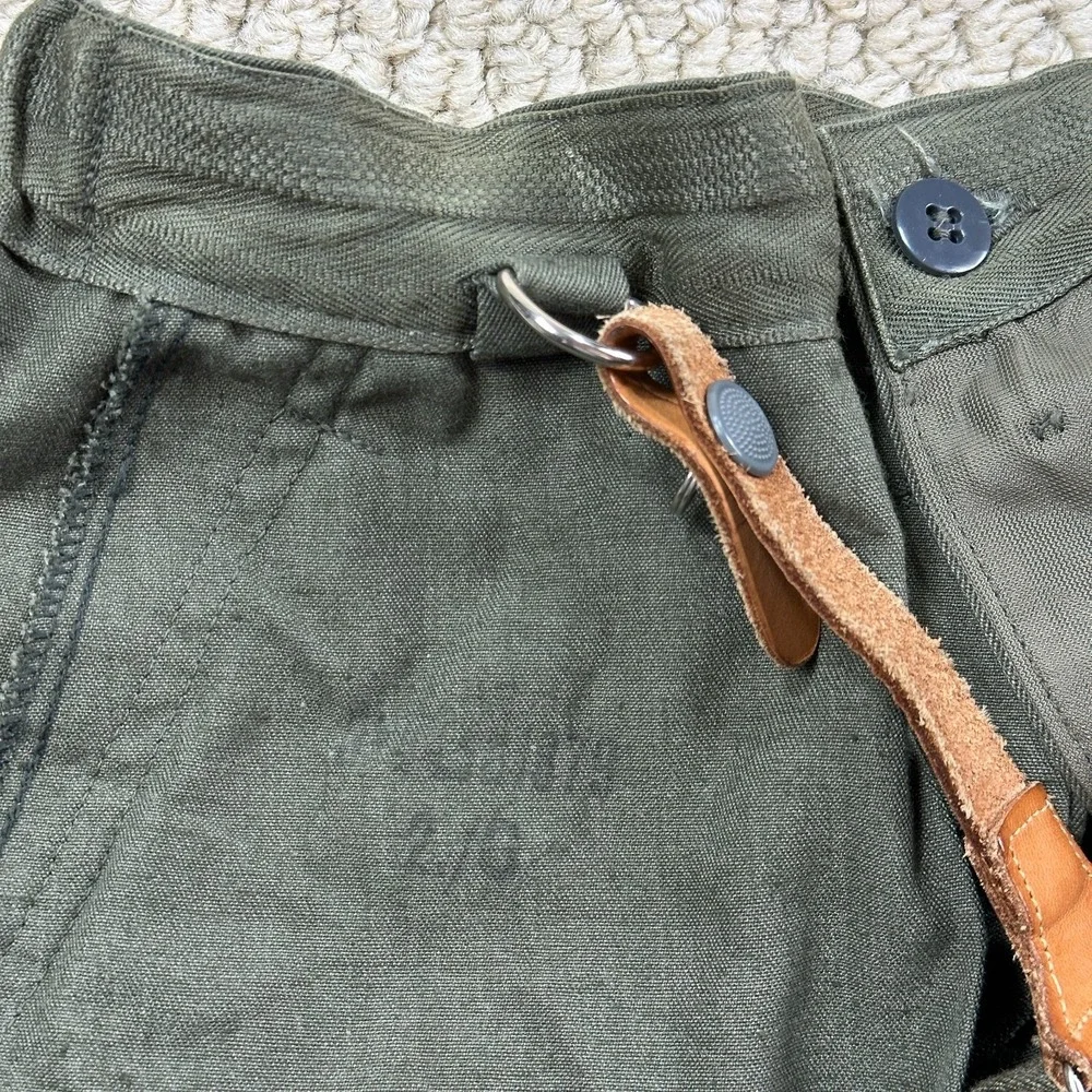 Extra Stark Suspendered Tanker Pants Mens 52/L Green German Military Baggy Cargo